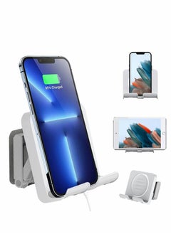 Upgraded Tablet Wall Mount Phone Holder Removable,Self-Adhesive Mobile Cell iPad for Bed Bathroom Kitchen, Compatible with iPhone Galaxy Switch