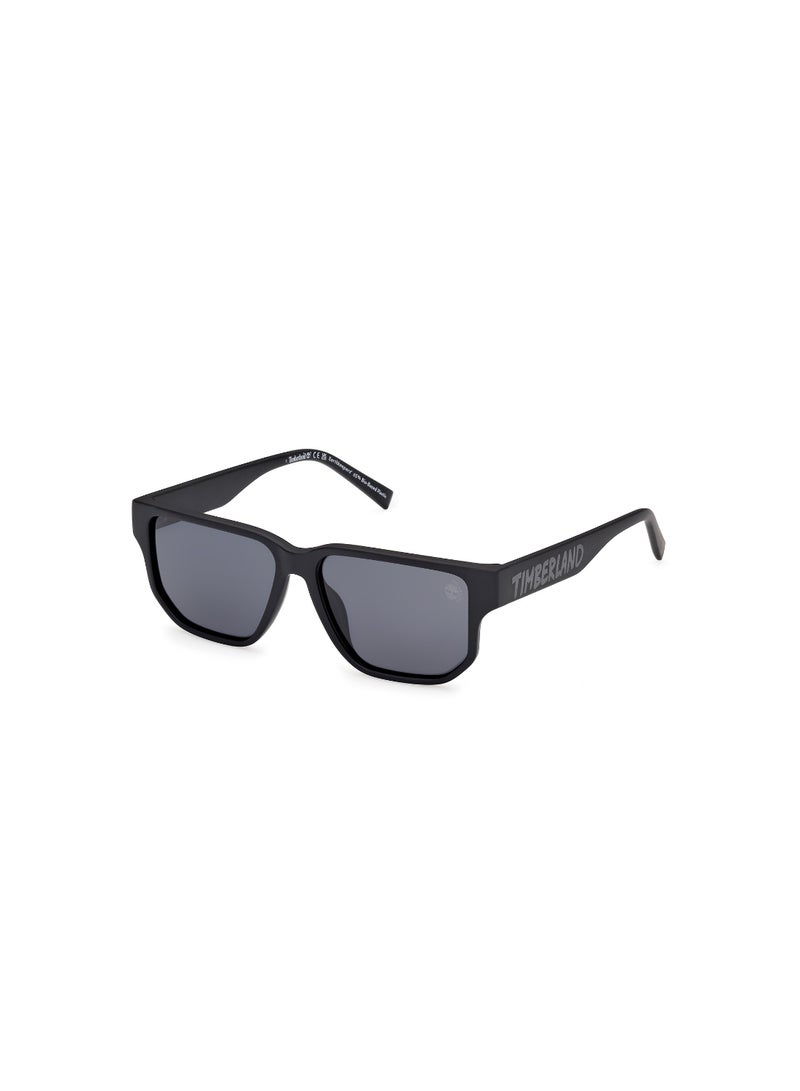 TIMBERLAND FULL RIM TEEN BOY RECTANGULAR BLACK INJECTED SUNGLASSES - Image 1