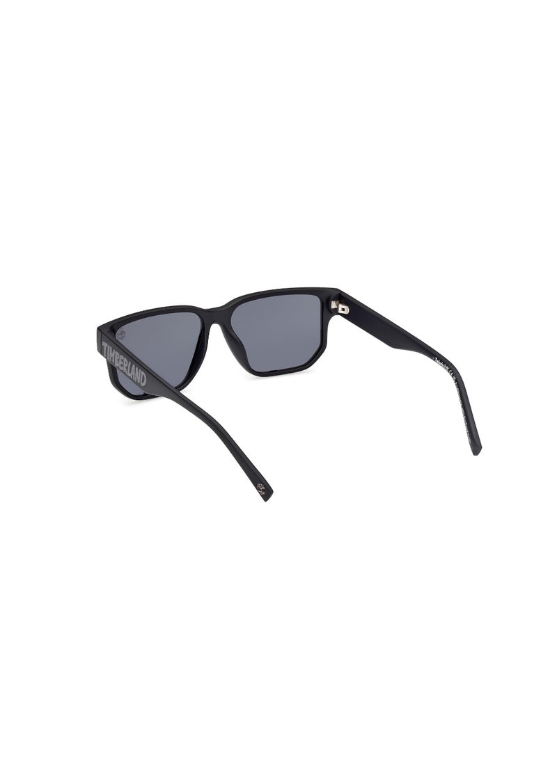 TIMBERLAND FULL RIM TEEN BOY RECTANGULAR BLACK INJECTED SUNGLASSES - Image 3