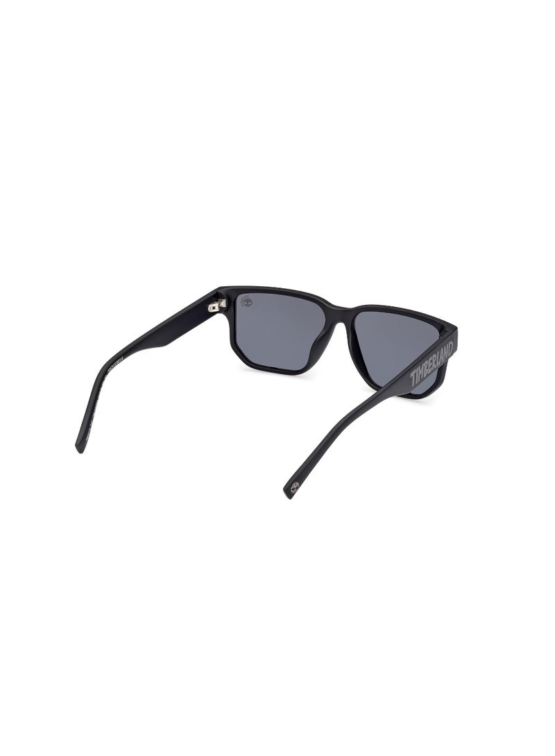 TIMBERLAND FULL RIM TEEN BOY RECTANGULAR BLACK INJECTED SUNGLASSES - Image 5
