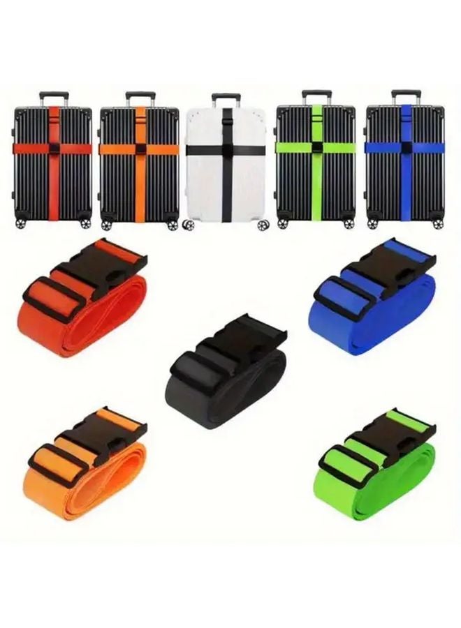 4Pcs Black Adjustable Heavy Duty Luggage Straps Anti Theft Security Belt Travel - Image 3
