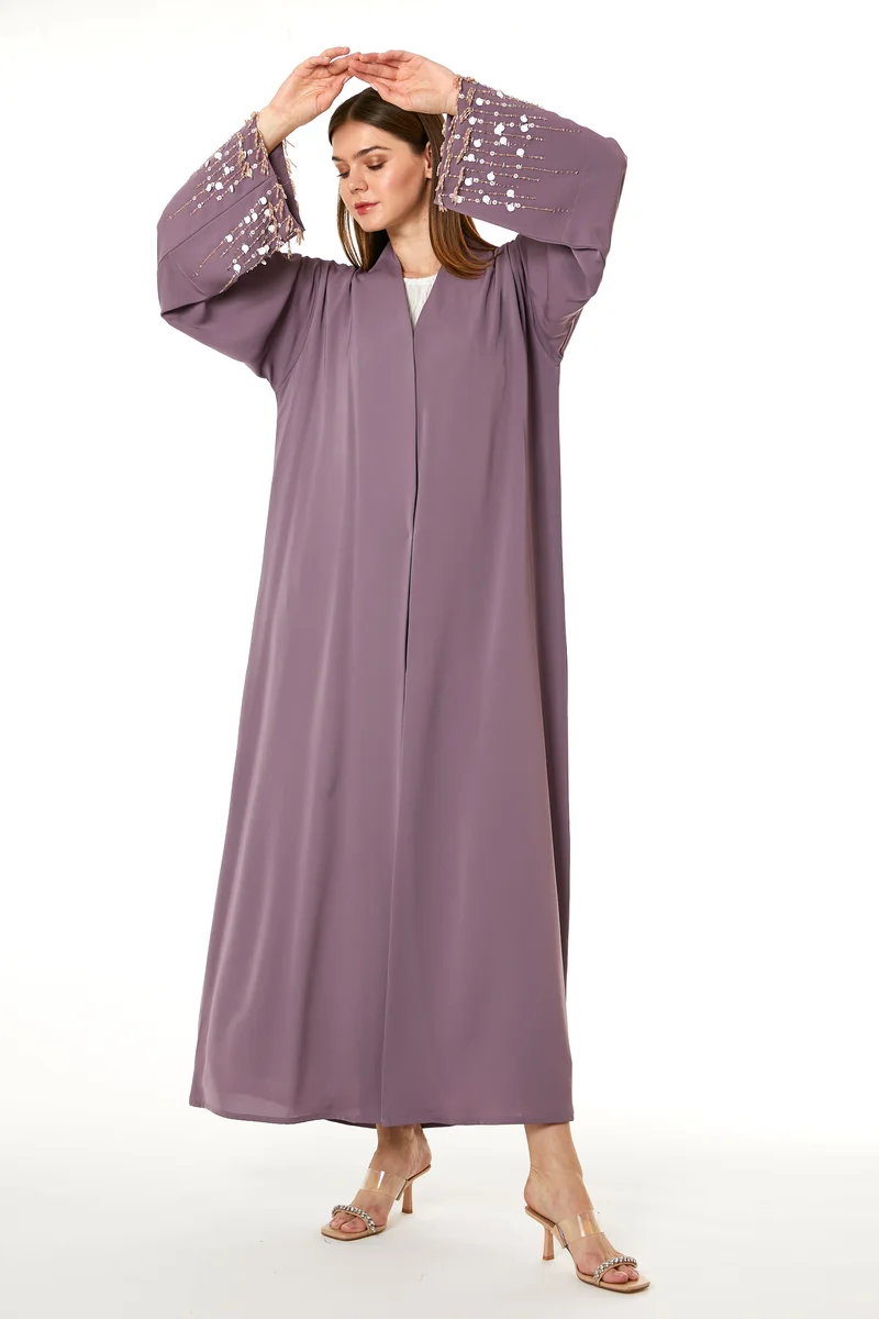 مويستريت عباية مفتوحة مزينة