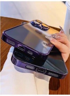 Gasin iPhone 15 Pro Mobile Phone Case Protective Cover Soft Shell Electroplated Anti-fall Purple  - Image 3