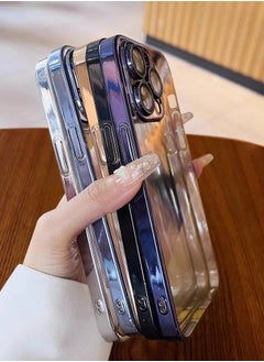 Gasin iPhone 15 Pro Mobile Phone Case Protective Cover Soft Shell Electroplated Anti-fall Purple  - Image 5