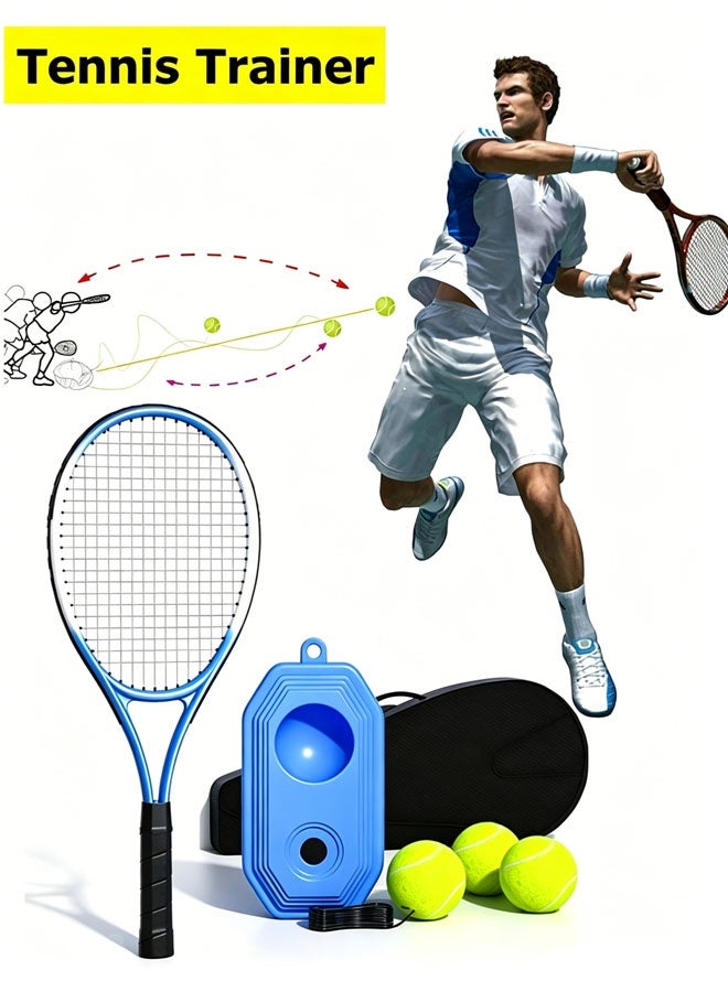 Quivlox Tennis Rackets,Tennis Rackets Set,Tennis Rackets Game,Adult Tennis Racket Set,Student Training Tennis and Beginners of Tennis Racquets Lightweight Including Tennis Racket, Base, 3 Tennis Balls With Ropes And Storage Bag - Image 1