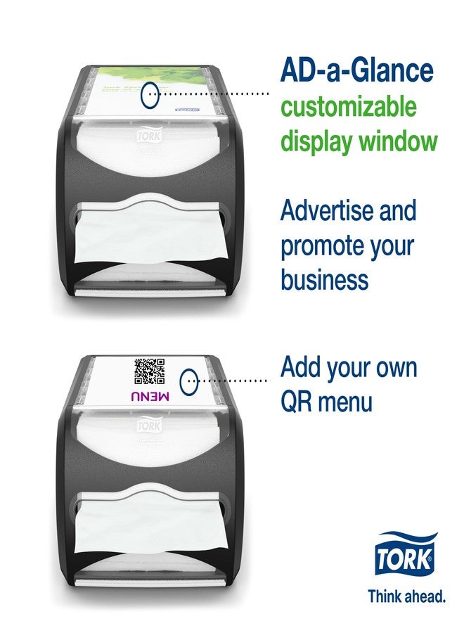 Tork Xpressnap Counter Napkin Dispenser Black N4, Versatile Design, Signature Range, 5.7" x 7.5" x 12.1", 6432000 - Image 3