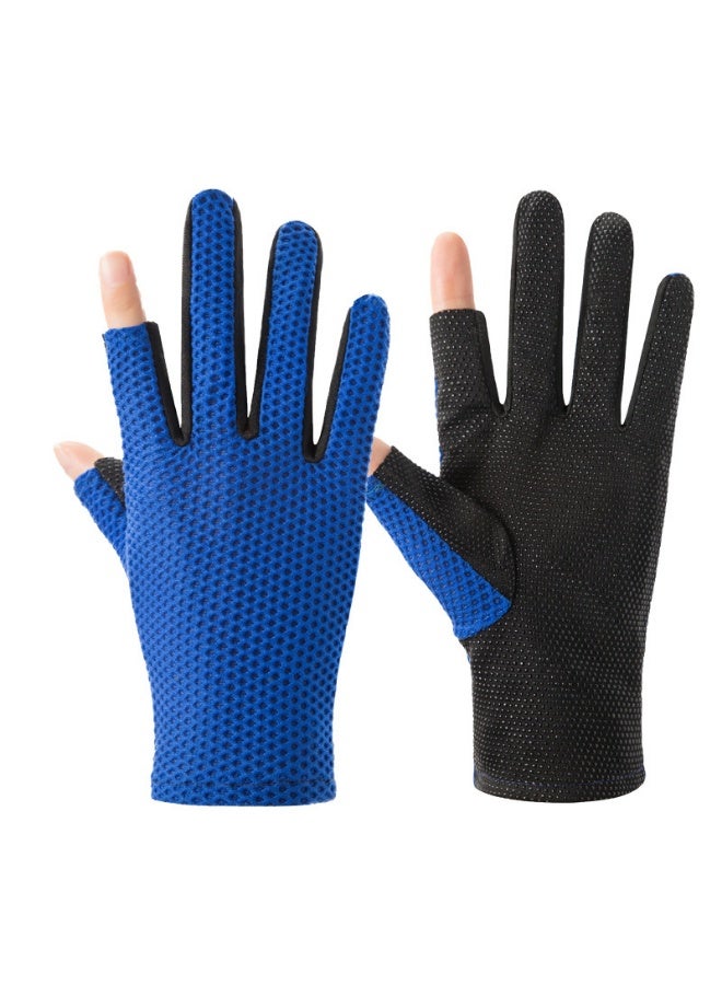 Men Women Gloves,Outdoor Sports Breathable Thin Mesh Cloth Driving Riding Thin Protection Gloves  - Image 1