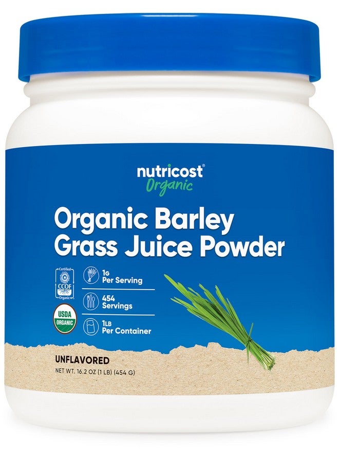 Nutricost Organic Barley Grass Juice Powder (1 LB) (Unflavored) - Image 1