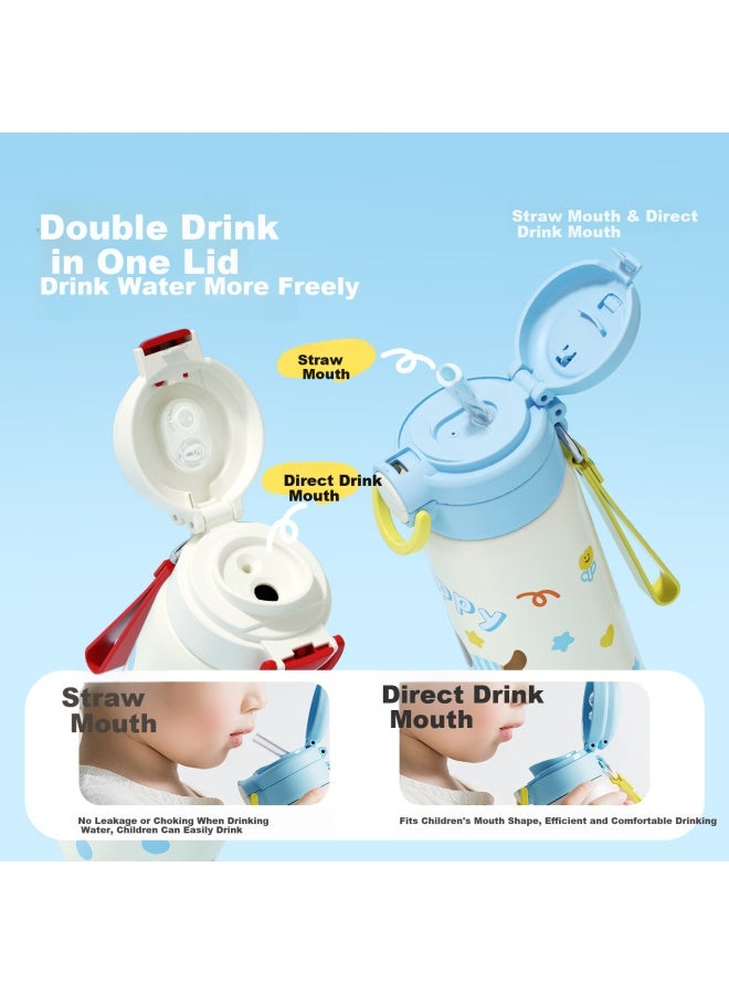 Haers Insulated Mug, 316 Stainless Steel Water Cup, Stylish Straw Cup, Portable Student Tumbler, Diandianmao 470ml - Image 2