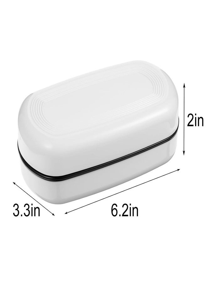 wome Shampoo Bar and Conditioner Holder Compatible with Kitsch: ABS Plastic Soap Dish with 9 Drainage Holes Mold-Resistant Travel Case & Bathroom Organizer for Solid Shampoo Bars (White) - Image 3