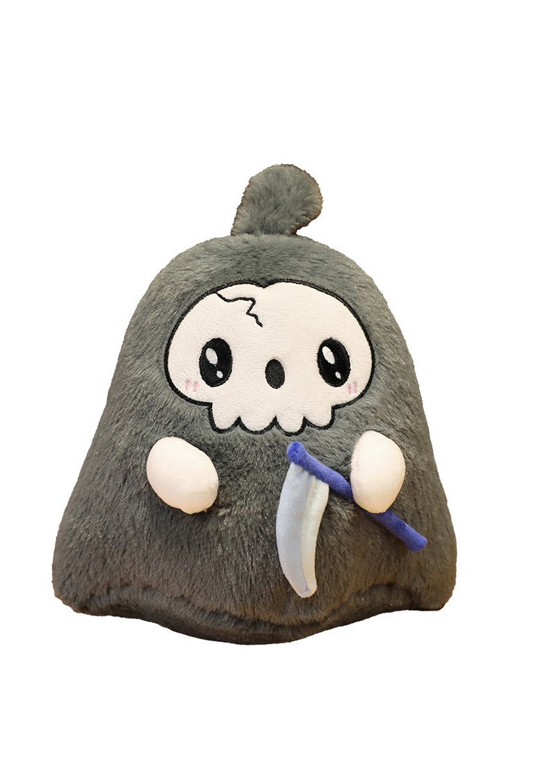 1-Piece Funny Holiday Party Doll Skull Head Sickle Death Throwing Pillow Plush Toy Company Activity Gift - Image 1
