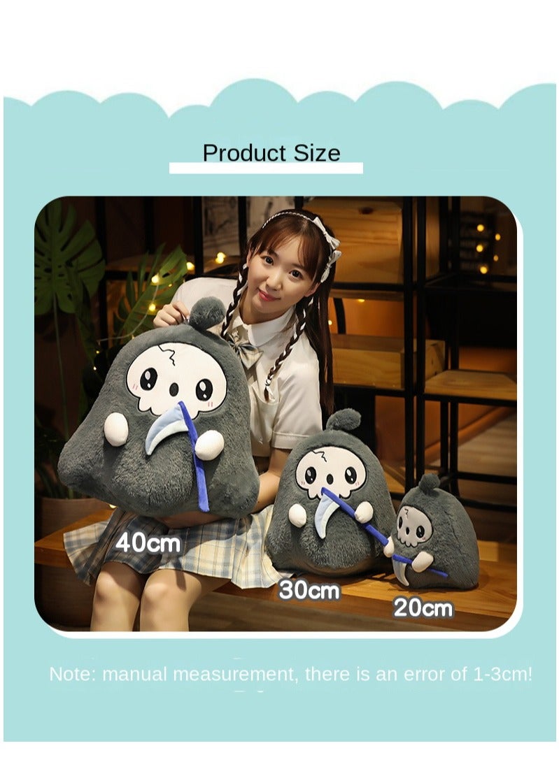 1-Piece Funny Holiday Party Doll Skull Head Sickle Death Throwing Pillow Plush Toy Company Activity Gift - Image 4