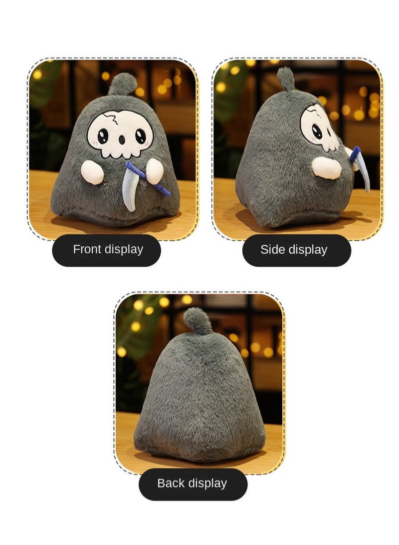 1-Piece Funny Holiday Party Doll Skull Head Sickle Death Throwing Pillow Plush Toy Company Activity Gift - Image 2