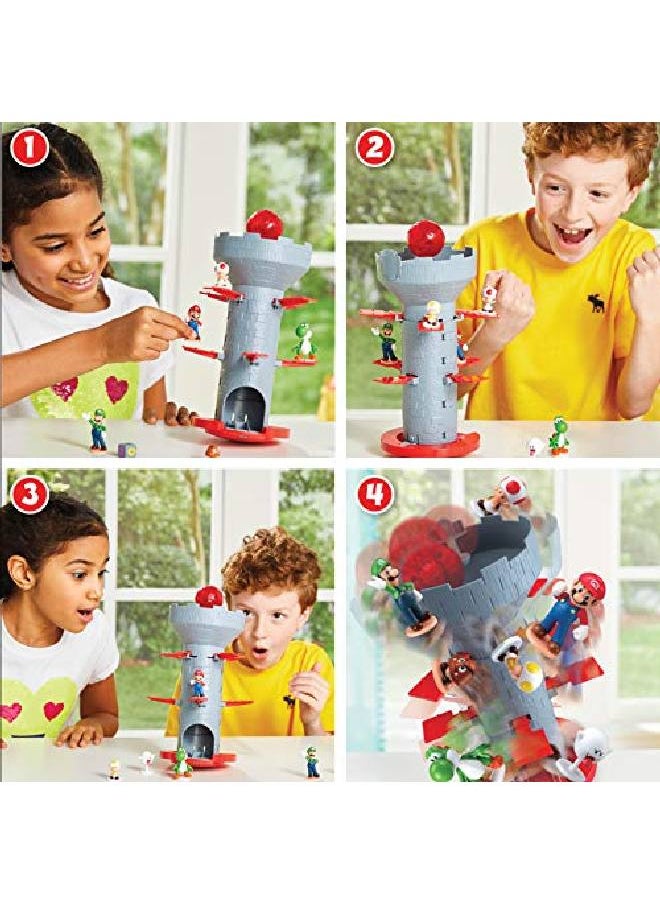 Epoch - Games Super Mario Blow Up Shaky Tower Balancing Game Tabletop Skill And Action Game With Collectible Super Mario Action Figures - Image 1