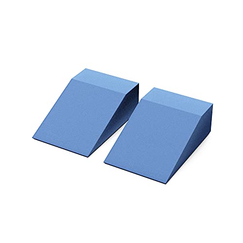 StrongTek Yoga Foam Wedge Blocks Pair Soft Wrist Wedge Supportive Foot Exercise Accessories For Balance Strength Stretch Pilates Fitness Squat Pushup Plank EVA Riser Block - Image 1