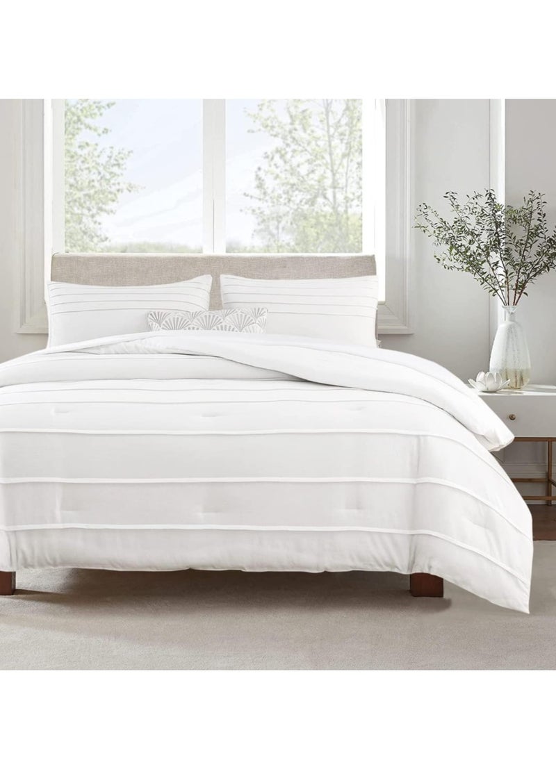 طقم مفروشات سرير هوميتوبيا كينج 6 قطع ناعم للغاية وخفيف قماش مغسول بتصميم مطوي أنيق قابل للتنفس ومناسب لغرف التكييف