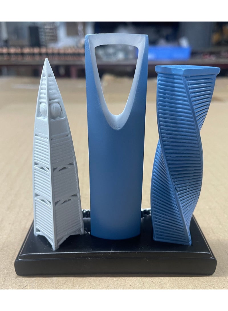 Riyadh City Model Small Souvenir 3 Buildings (Kingdom Tower, Faisaliyah Tower, Majdoul Tower) - Image 3