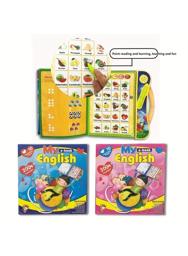Pink Smart Electronic Learning Toy With Intelligent Reading Book Music Playback Story Narration Word Pronunciation Educational Gift For Boys And Girls Parent Child Interaction Fun Learning In Color Box Packaging - Image 2