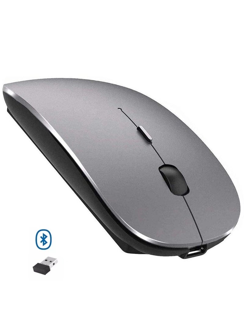 ماوس لاسلكي، بلوتوث صامت قابل لإعادة الشحن - 3 مستويات DPI قابلة للتعديل - حجم صغير محمول - Image 1