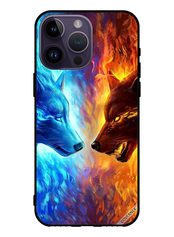 Covernex Protective Case Cover For Apple iPhone 14 Pro Max Water & Fire Wolf - Image 1