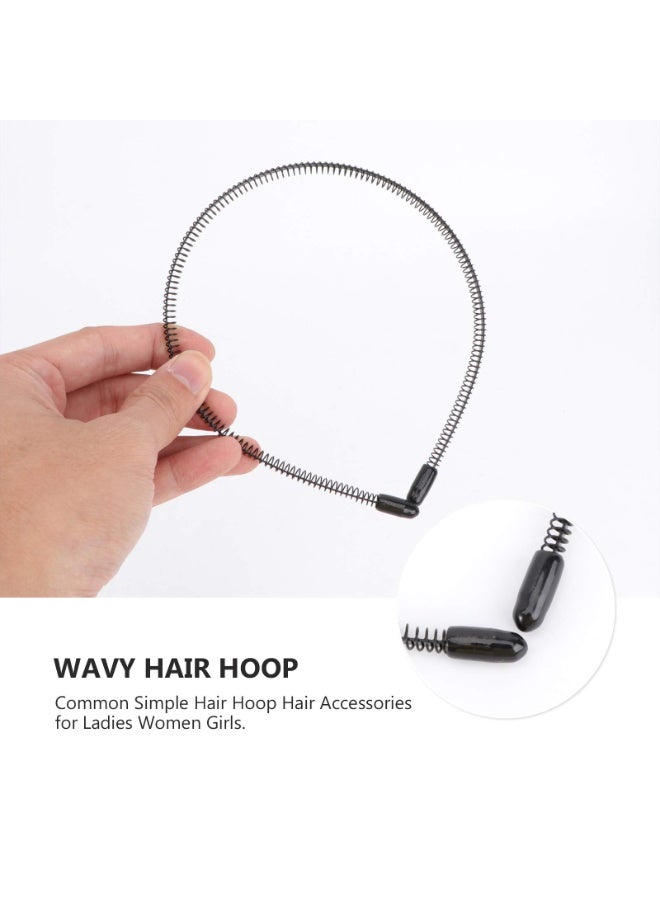 6Pcs عصابة رأس متموجة للأحد، حلقة شعر معدنية، إكسسوارات رأس عادية للنساء والرجال - Image 3