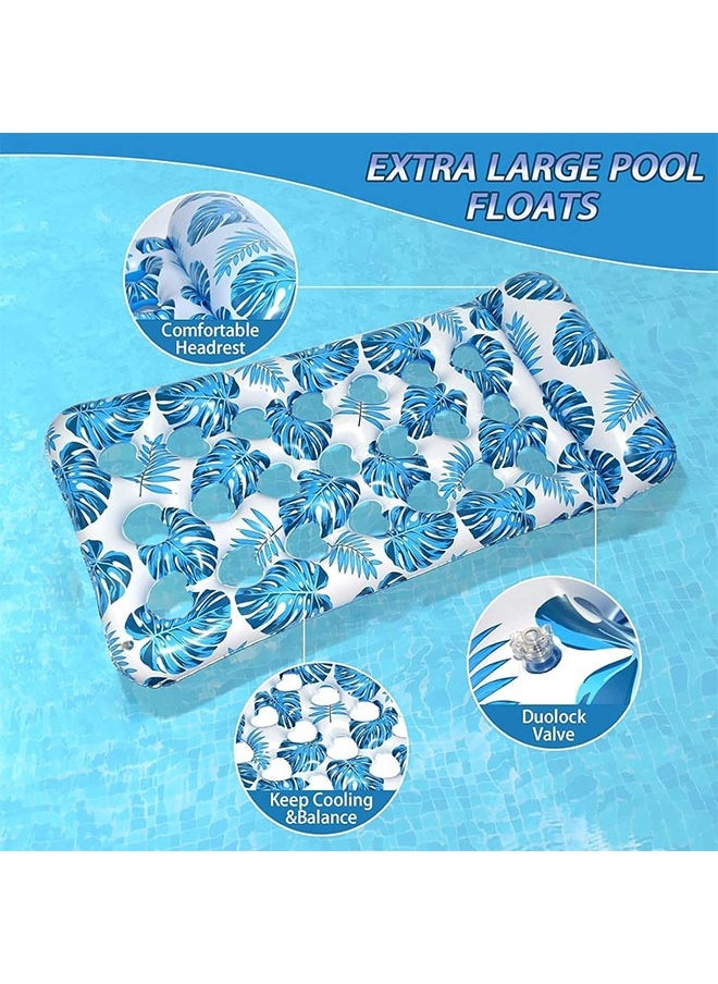 Pool Floats, Inflatable Pool Float Lounge, Adult Pool Float, Floating Pool Lounger, Sun Tanning Floats, Cool Water Floaty, for Swimming Pool Lake Beach Pool Party Toys