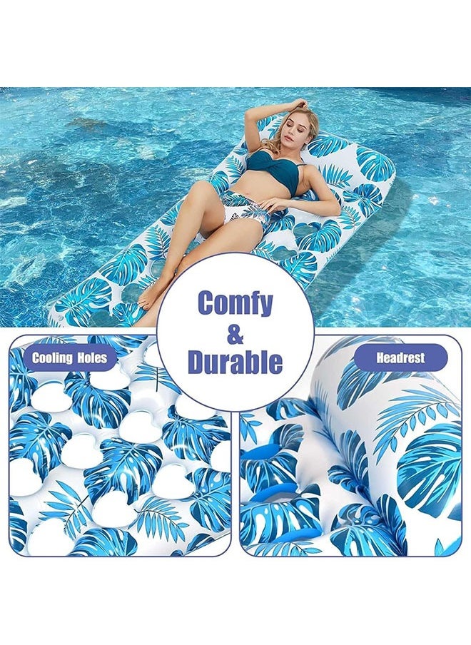 Pool Floats, Inflatable Pool Float Lounge, Adult Pool Float, Floating Pool Lounger, Sun Tanning Floats, Cool Water Floaty, for Swimming Pool Lake Beach Pool Party Toys