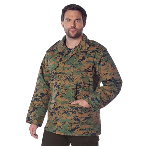 Rothco Field Jacket AllSeason Outdoor Weather Protection and Classic Style Coat Woodland Digital Camo L - Image 1