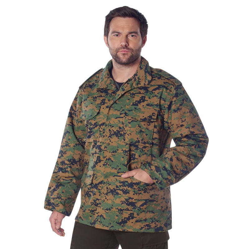 Rothco Field Jacket AllSeason Outdoor Weather Protection and Classic Style Coat Woodland Digital Camo L - Image 2