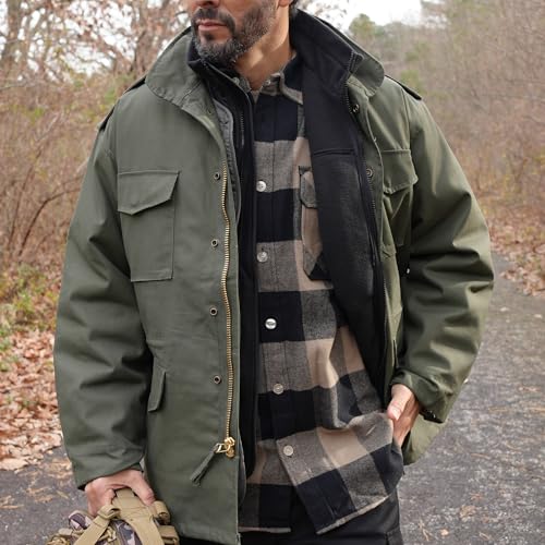 Rothco Field Jacket AllSeason Outdoor Weather Protection and Classic Style Coat Woodland Digital Camo L - Image 3