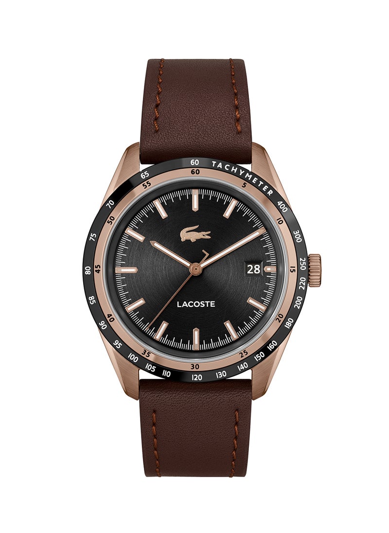 LACOSTE - Men's Analog Round Shape Leather Wrist Watch 2011293 - 40 Mm - Image 1