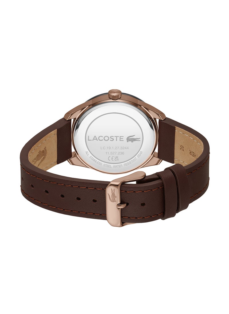 LACOSTE - Men's Analog Round Shape Leather Wrist Watch 2011293 - 40 Mm - Image 1