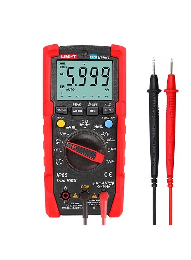 UniT UNI-T UT191T Professional Multimeter IP65, 2m Drop Proof CE/GS/cTUVus Certified multimeter CAT III 600V - Image 1