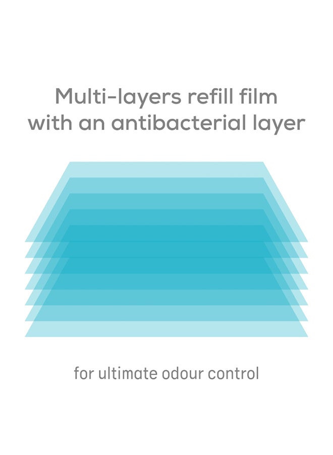 Angelcare Diaper Bin Refills - 3 Pack, Grey/Blue, Odourseal Technology With Antibacterial Coating - Image 5