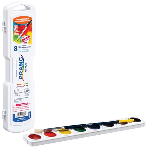 Prang Oval Pan Watercolor Paint Set, 8 Assorted Colors, 1 Count - Image 5