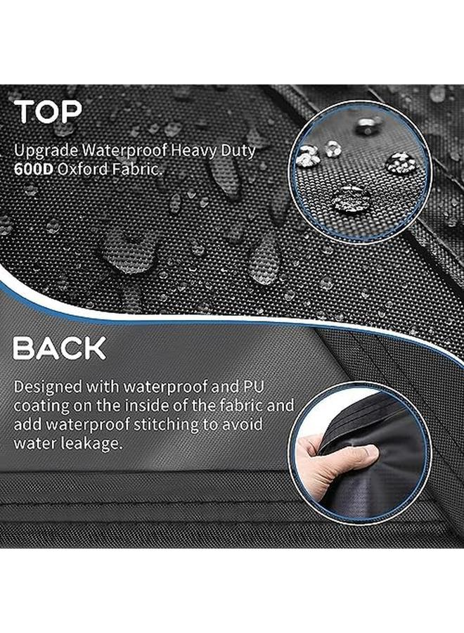 SKY-TOUCH Patio Furniture Cover 250X200Cm Garden Furniture Set Cover Waterproof Outdoor Table And Chair Set Covers Heavy Duty Oxford Fabric Furniture Covers Dust Proof Anti Uv - Image 2