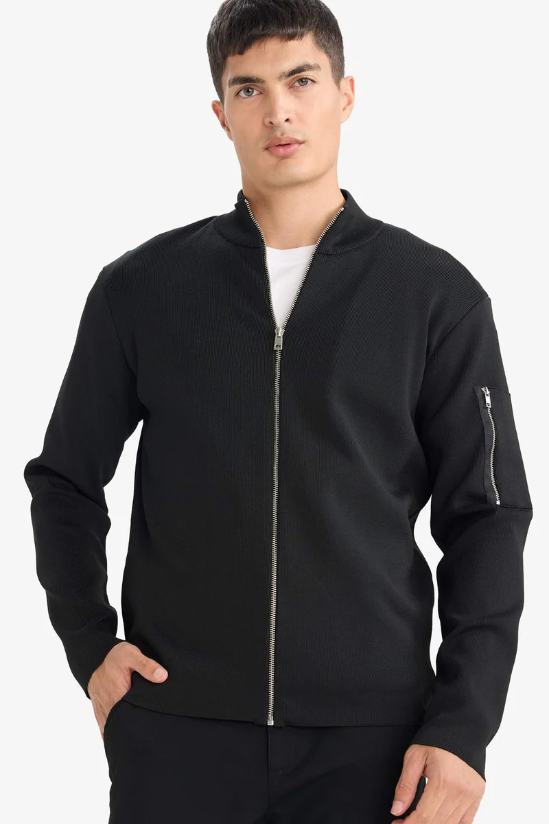 ديفاكتو Standard Fit Turtleneck Knitwear Cardigan
