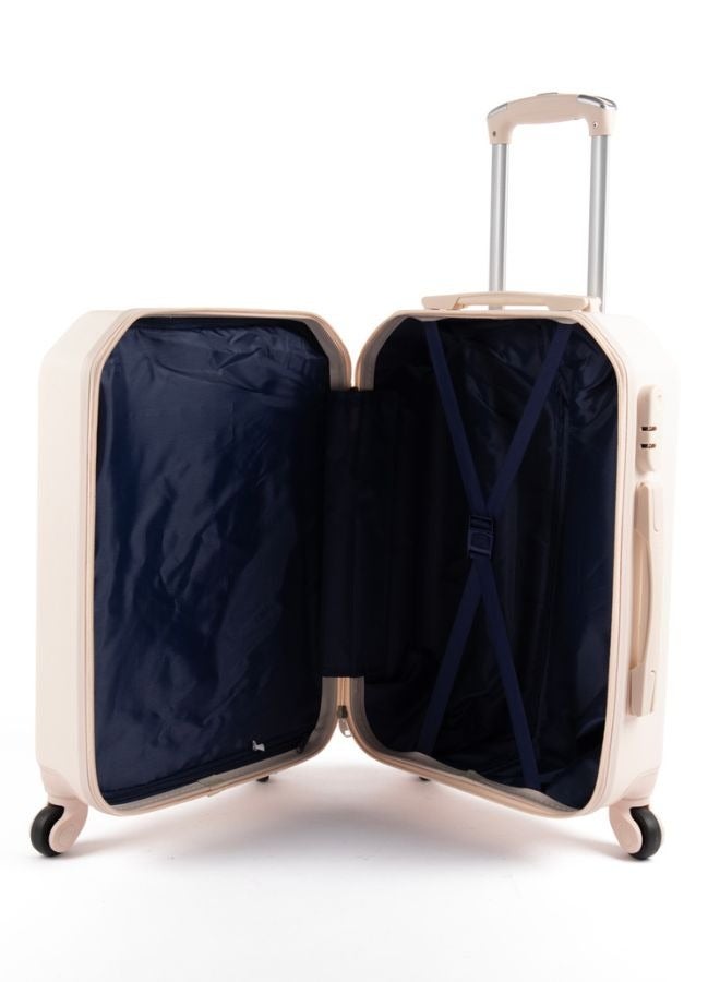 LIMRA Cabin Carry Check-In Luggage Trolley Size 20 inch Beige - Image 3