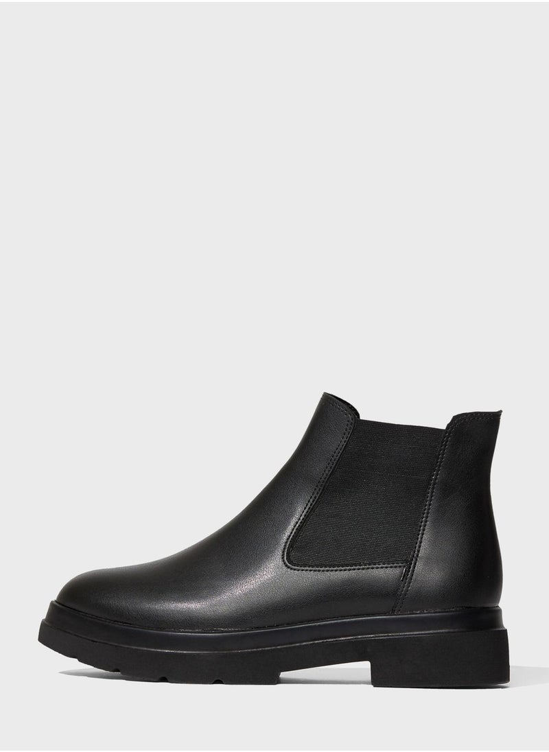 DeFacto - Faux Leather Boots - Image 1