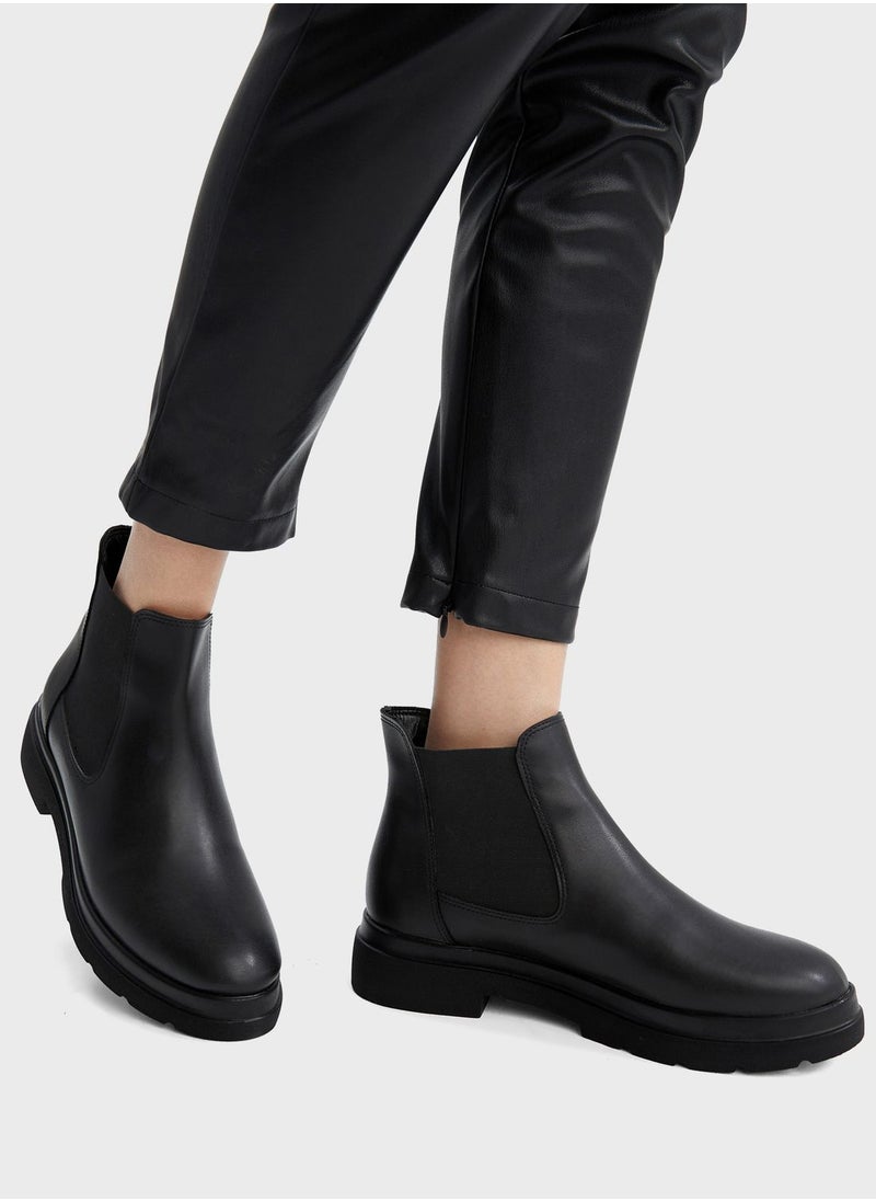 DeFacto - Faux Leather Boots - Image 1