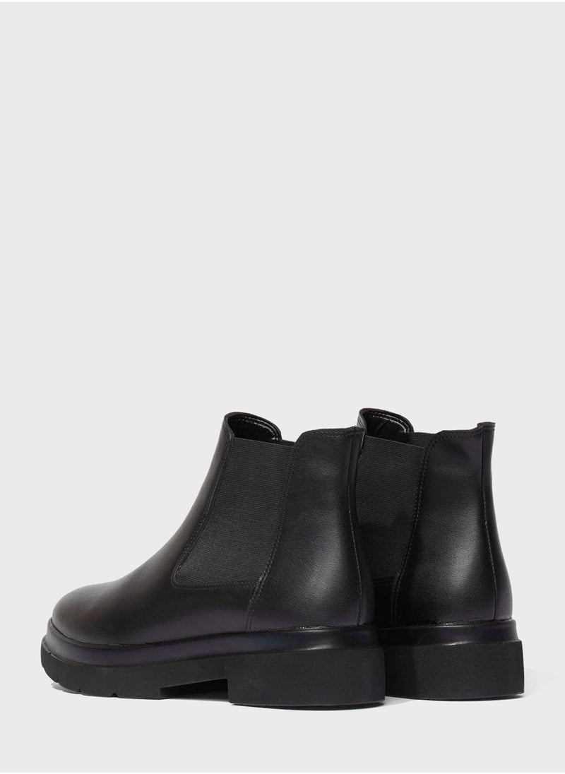 DeFacto - Faux Leather Boots - Image 1