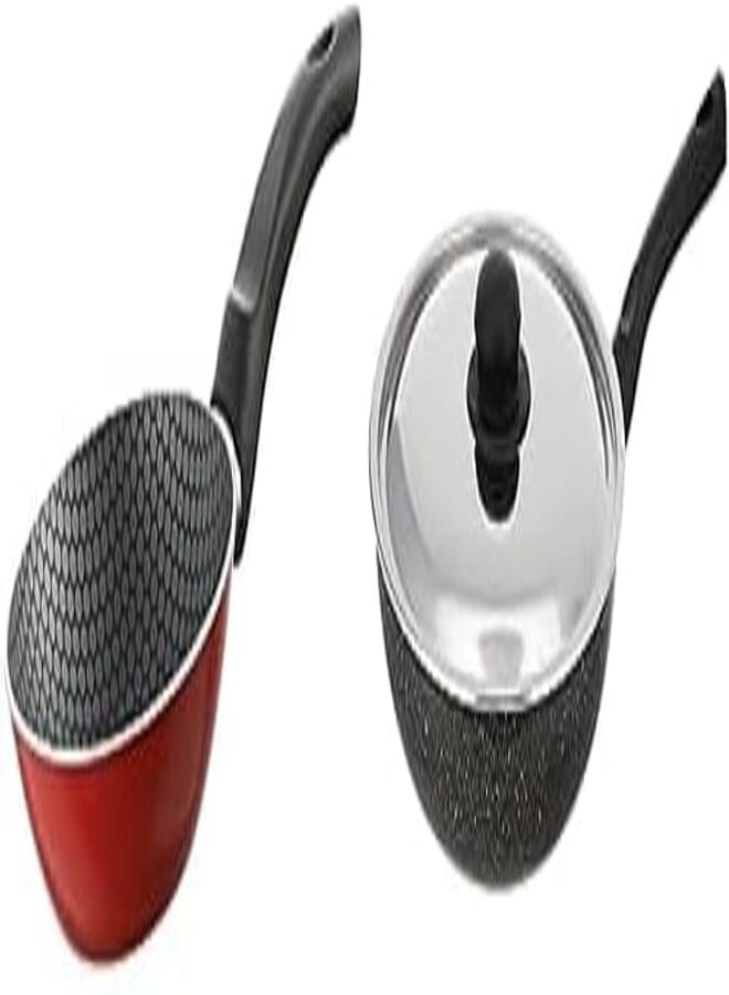 Trueval fryer size 16 + Lazord granite pans deep frying pan 28 plus with stainless cover, black