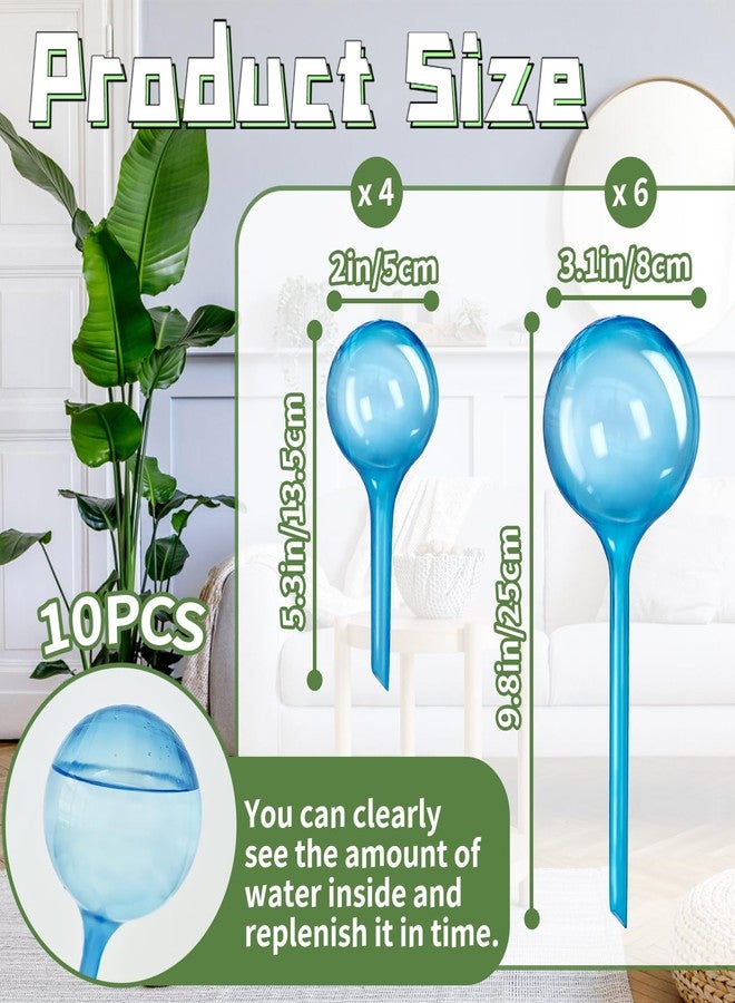 Bvrbaory 10 Pcs Self Watering Globes for Plants,Plastic Self-Watering Bulbs,Plant Automatic Watering Globes for Indoor Outdoor Potted Flower - Image 2