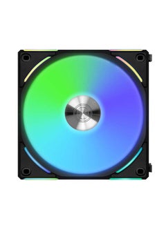 LIAN LI Lian-Li UNI Fan AL120 V2 Single Black, PBT+PC+Aluminum Materials, 120mm Fans, Up to 1900 RPM Fan Speed, 64.5 CFM Airflow, 1 Pack | G99.12ALV21B.00  - Image 1