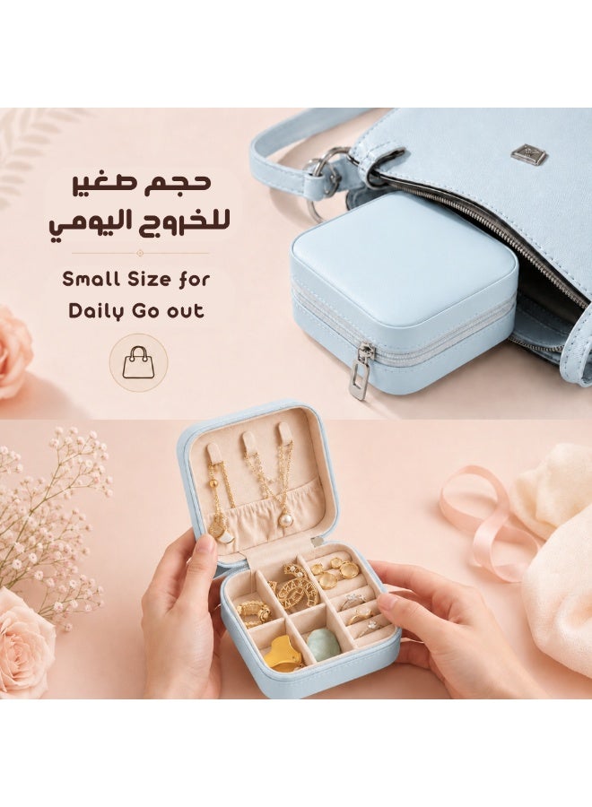 بكسل التغليف مجموعة 12 قطعة صندوق مجوهرات صغيرة وأنيقة بحجم عملي من بكسل التغليف، منظم خواتم، قلادة، قرط، عقد، سوار، تخزين مجوهرات صغير محمول للنساء - Image 5