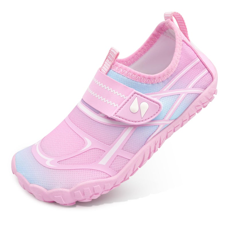 Stelle Kids Water Shoes Boys Girls Swim Hiking Aqua Socks Quick Dry Toddler Barefoot Shoesï¼ˆPink Ombreï¼Œ13MLï¼‰ - Image 1