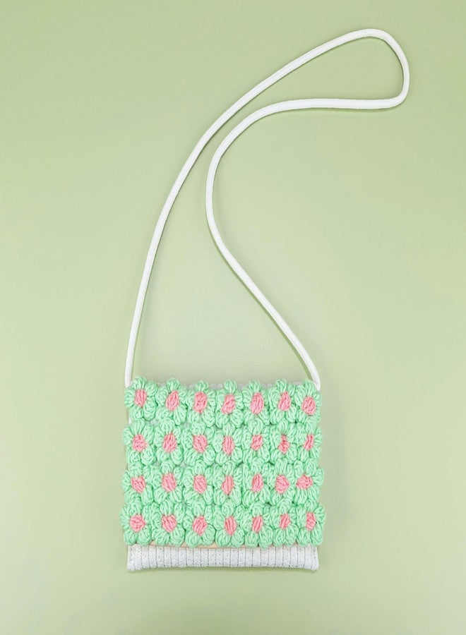 FALETO Small Flower Crochet Purse Handwoven Crossbody Bags for Women Bohemian Cotton Envelope Clutch Handbag White - Image 3