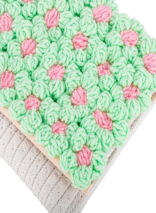 FALETO Small Flower Crochet Purse Handwoven Crossbody Bags for Women Bohemian Cotton Envelope Clutch Handbag White - Image 4