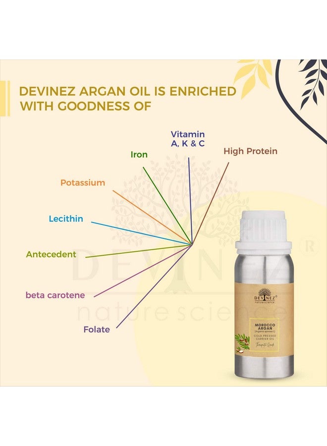 ديفينيز زيت الأرجان المغربي (أرغانيا سبينوزا) من ديفينيز، 100 مل - طبيعي 100%، غير مخفف لتغذية الشعر والوجه والبشرة والعناية بالجسم والأظافر ومرطب طبيعي 100% - Image 5
