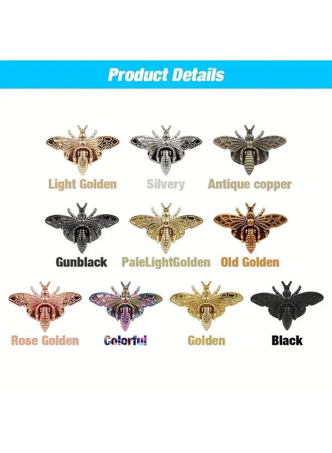 1pc Colorful Metal Bee Shape Turn Lock Clasp For Leather Bag Handbag Purse DIY Craft Accessories - Image 3
